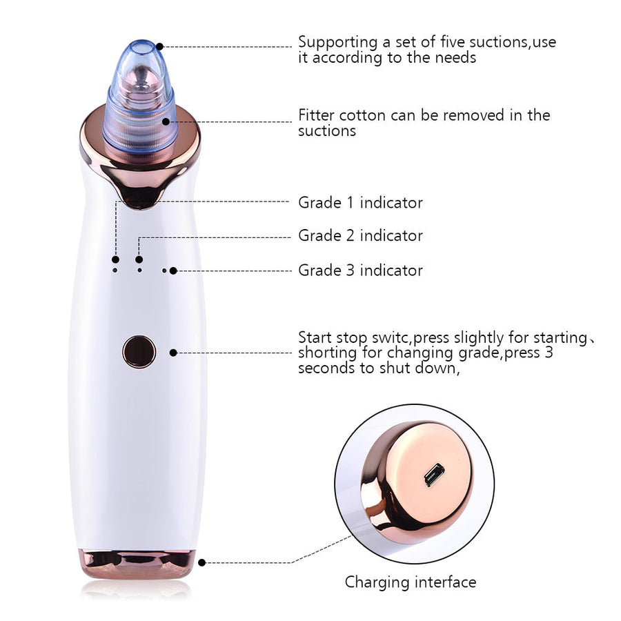 Pore Vacuum Blackhead Remover for Cleaner-Looking Pores