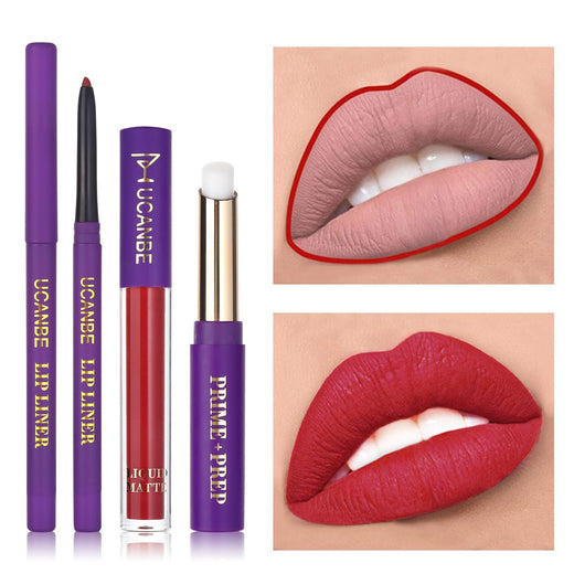 Matte Lip Color Set with Liner and Primer, 13-Piece
