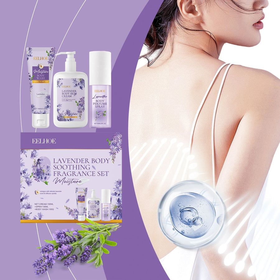 Lavender Body Care Set for Light, Hydrated Skin Feel