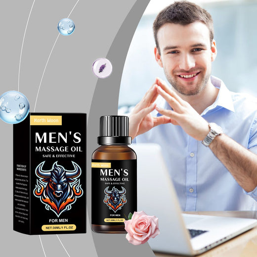 Men's Massage Oil — Natural Premium Formula for Confidence