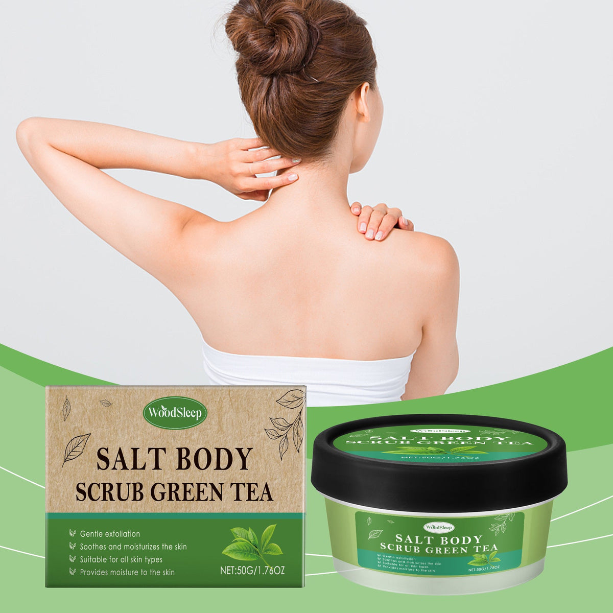Green Tea Body Scrub for Soft, Even-Toned Skin