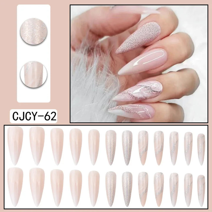 24-Piece Stiletto Press-On Nails — Salon-Perfect Look