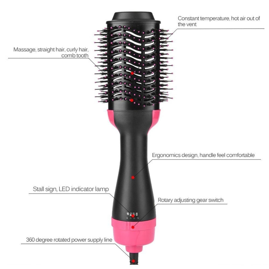 2-in-1 Ionic Hot Air Brush — Dry, Style, Volumize, Shine
