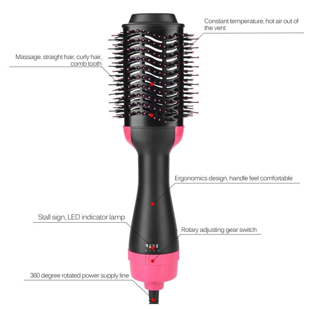 2-in-1 Ionic Hot Air Brush — Dry, Style, Volumize, Shine