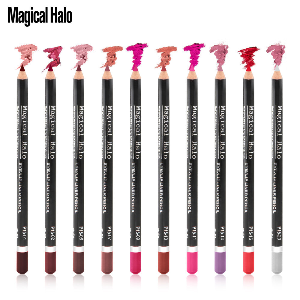 Waterproof Lip Liner & Eyeliner 10-Color Pencil Set