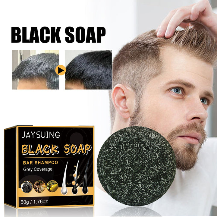 Black Shampoo Bar for Darker-Looking Gray Coverage