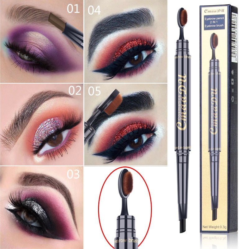 Eyebrow Pencil with Brush for Defined, Groomed Brows