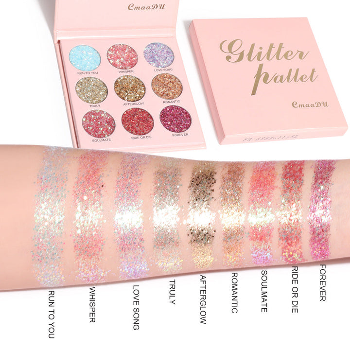Glitter Eyeshadow Palette for Vivid Festival Looks