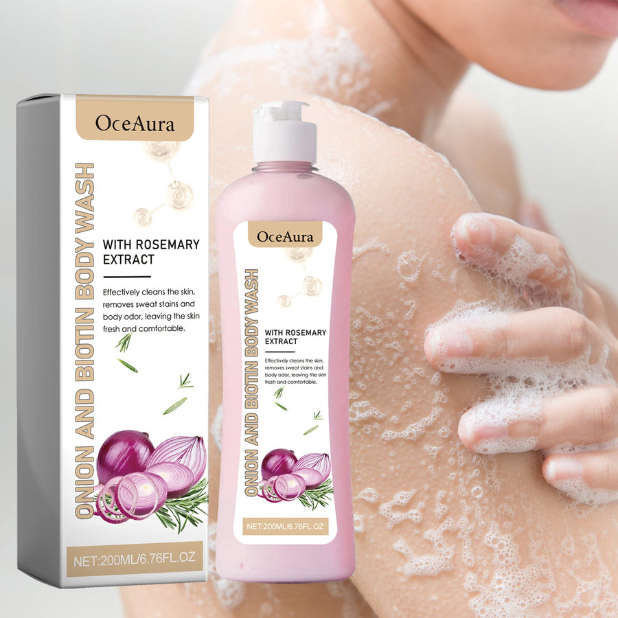 Onion Biotin Body Wash for Odor Control and Soft Skin