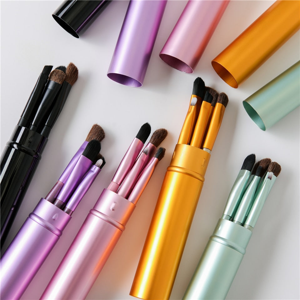 Travel Mini Eye Makeup Brushes Set — 5-in-1 Portable Kit