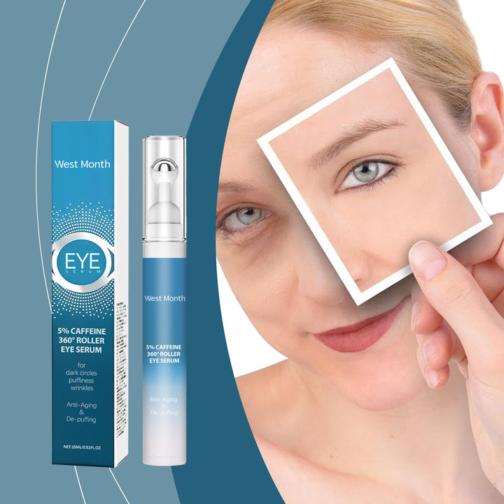 Caffeine Eye Cream with 360 Roller for Dark Circles