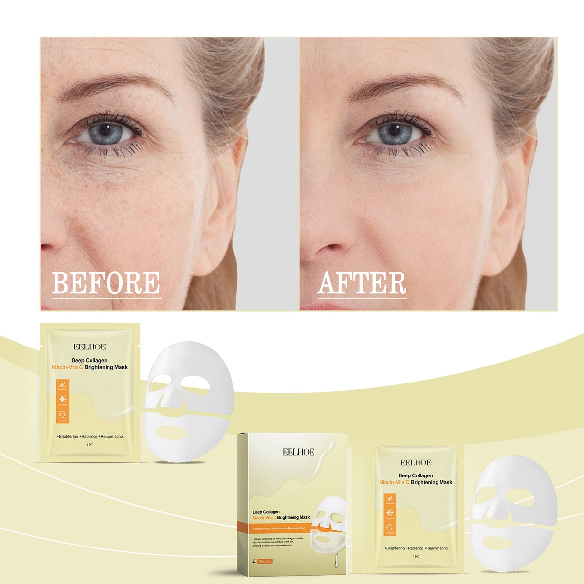 Collagen & Vitamin C Face Mask – Instant Brightening
