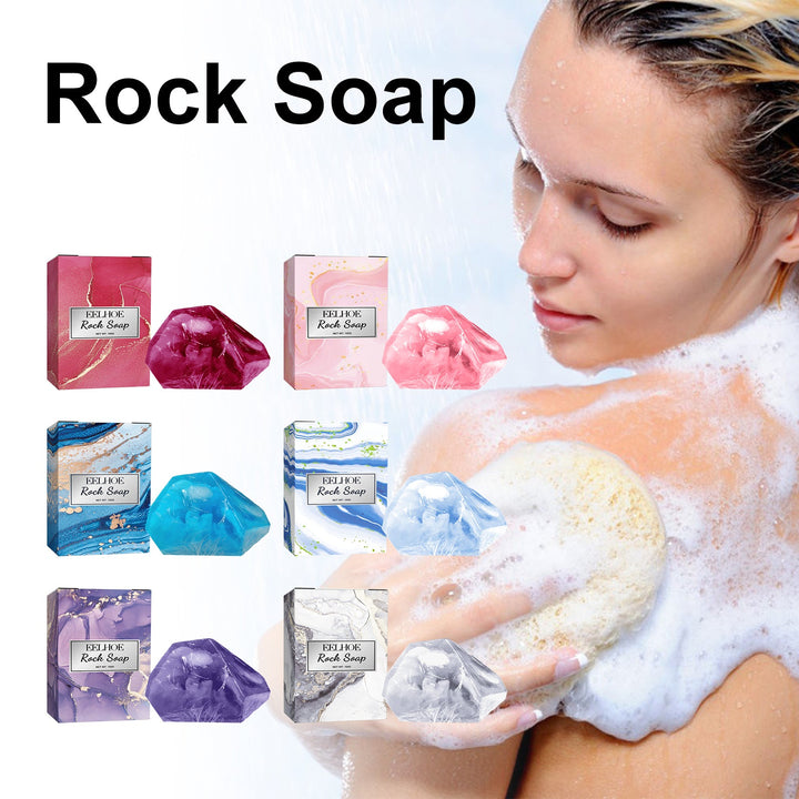 Rock-Shaped Body Soap Bar for Dense, Rich Foaming Lather