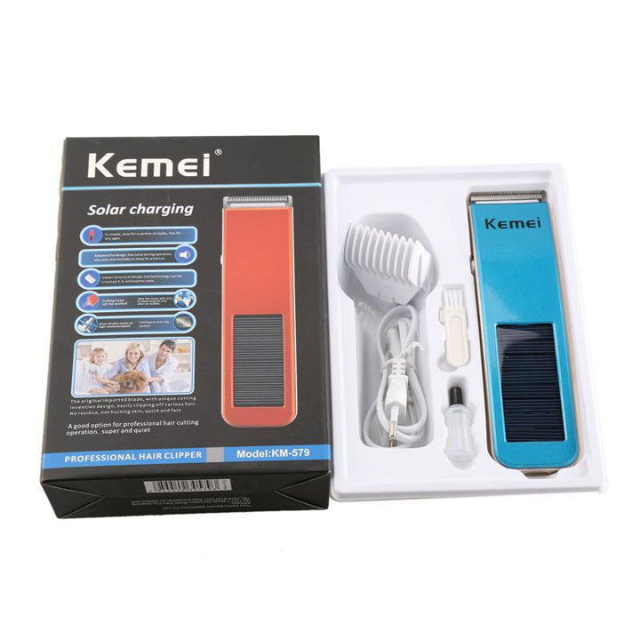 Professional Cordless Barber Clippers — Solar-Powered Quiet