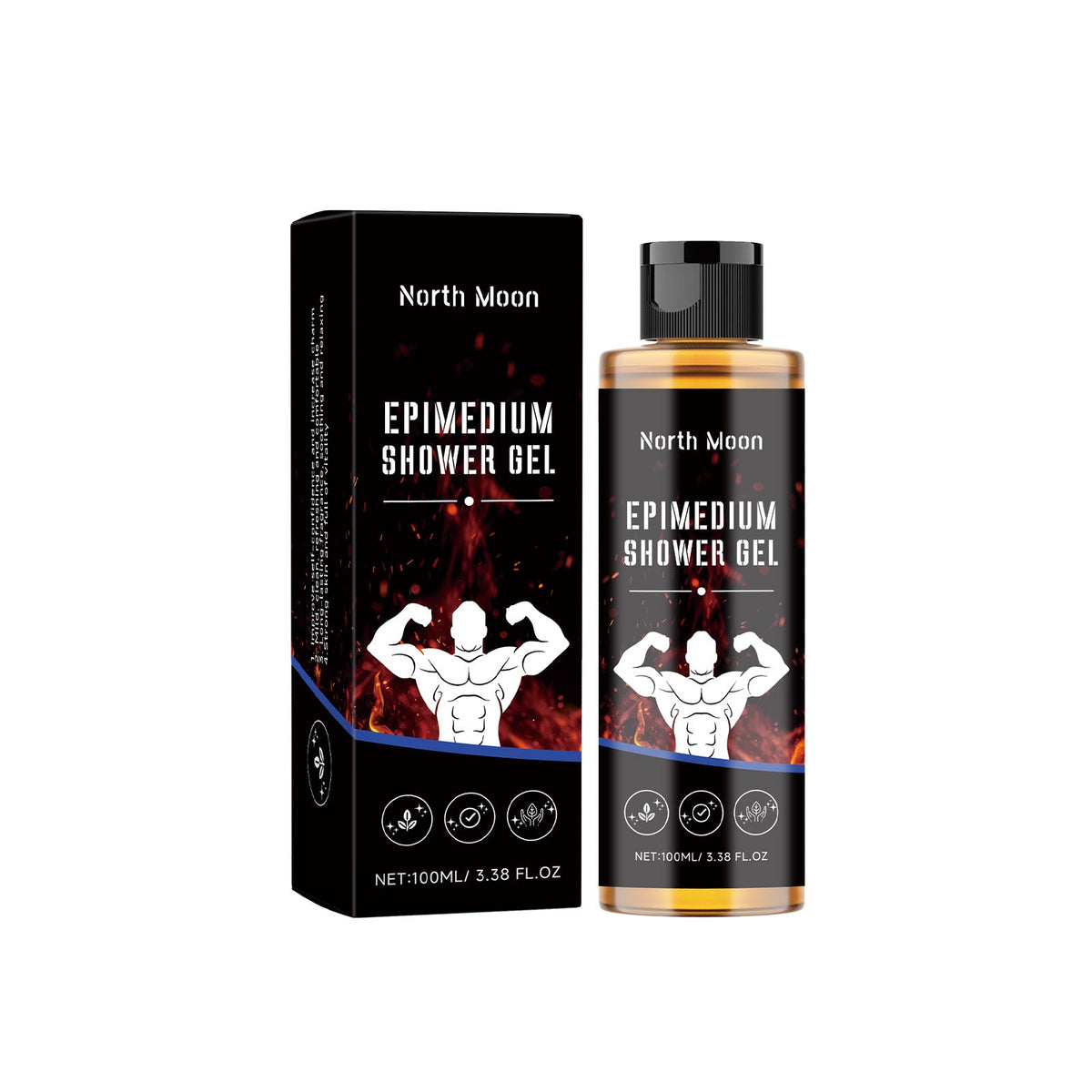 Men's Epimedium Shower Gel for Hydrated, Fragrant Skin
