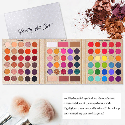 86-Color Eyeshadow Palette for Eyes, Cheeks & More