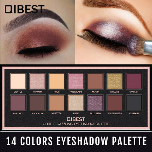 14-Color Eyeshadow Palette for Matte & Glossy Looks