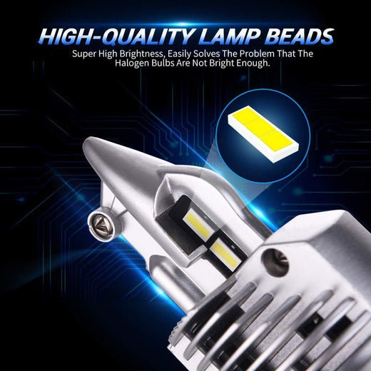 H4 LED Headlight Bulbs — 16,000 Lumens of Ultra‑Bright Clarity