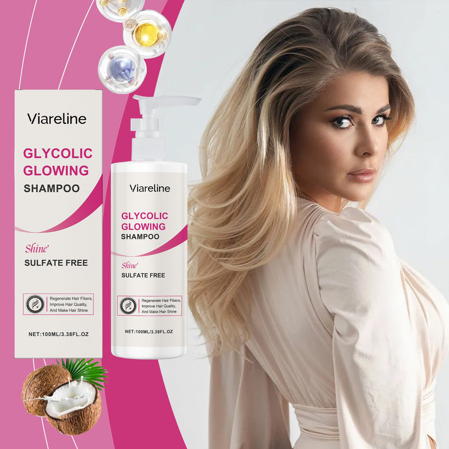 Sulfate-Free Glycolic Shampoo for Smoother, Shinier Hair