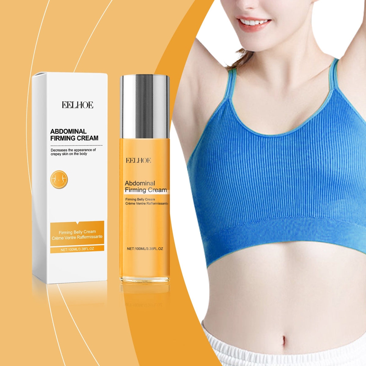Abdominal Firming Cream for Crepey Skin, 100ml