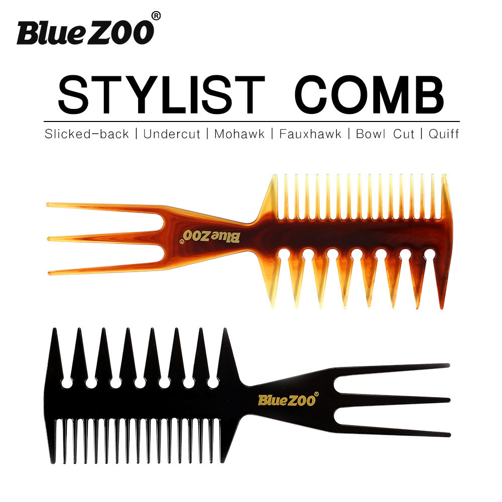 Dual-Sided Styling Comb – Rounded Teeth for Slicked-Back Hair
