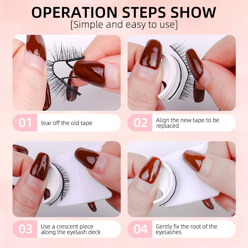 Self-Adhesive False Eyelashes With Built-In Mirror