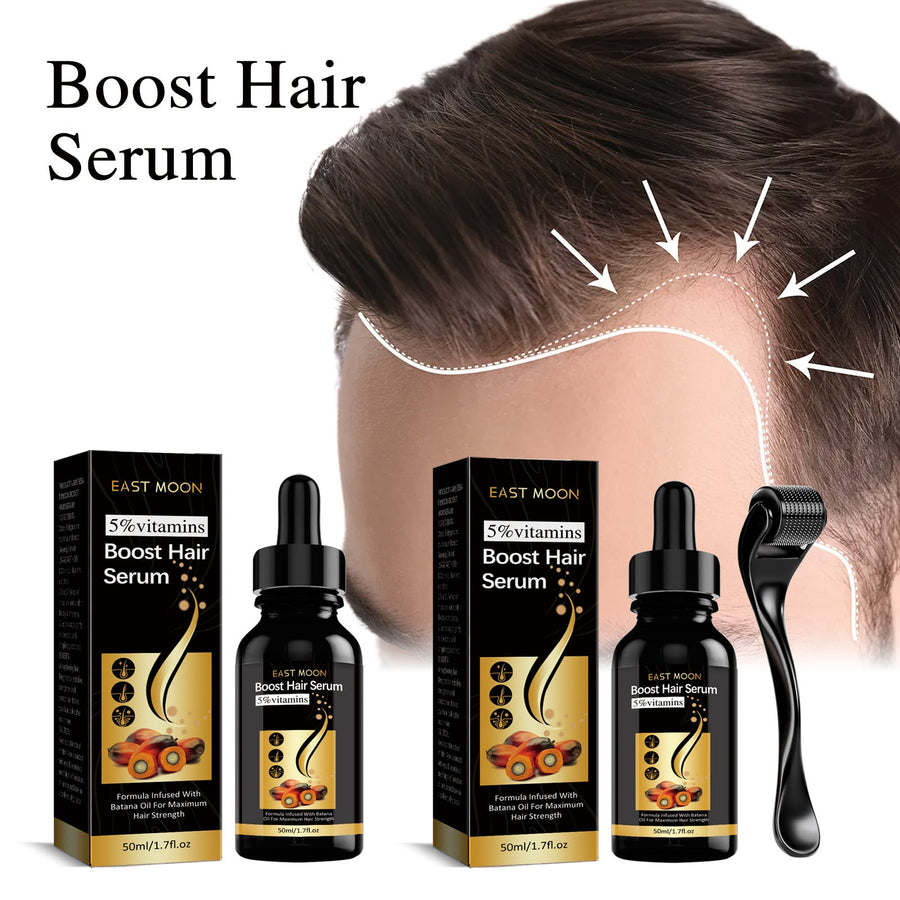 Hair Growth Serum With Scalp Roller for Fuller-Looking Hair