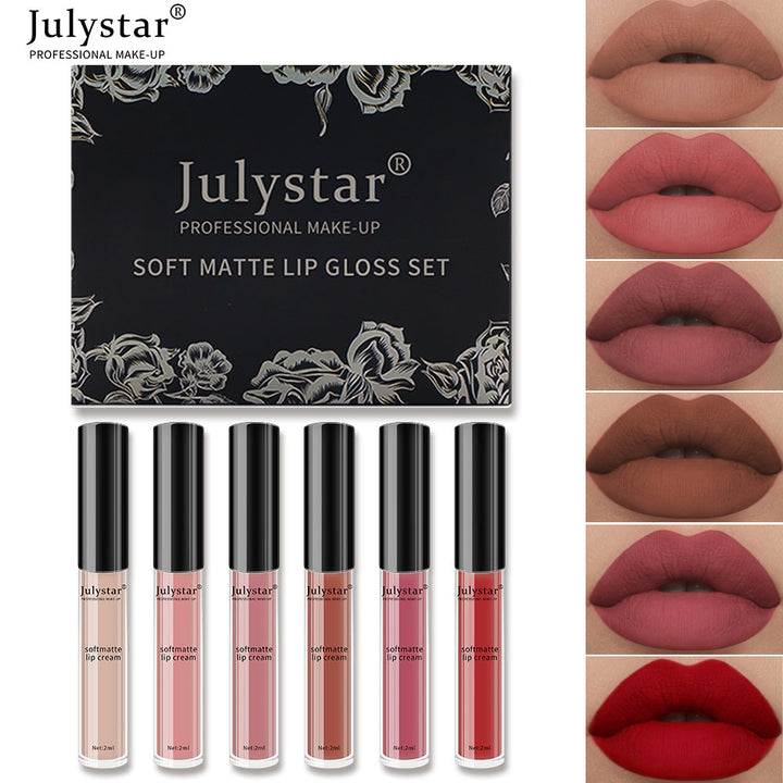 Soft Matte Lip Glaze Set: Six Versatile Lip Shades
