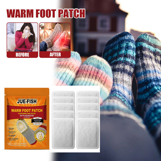 Foot Warmers Patches — 8 Hours of Cozy Heat — 10 Pack