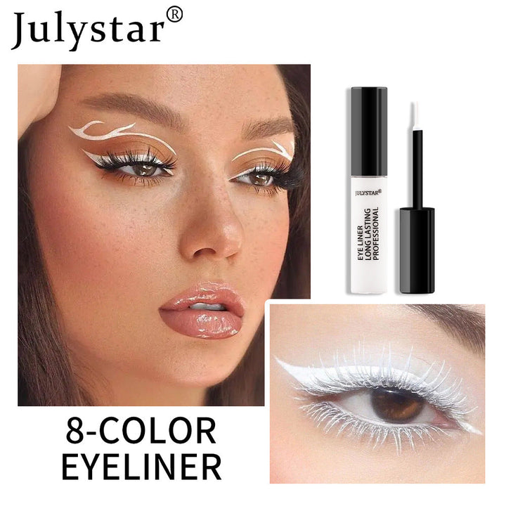 8-Color Liquid Eyeliner Pen for Precise Graphic Looks