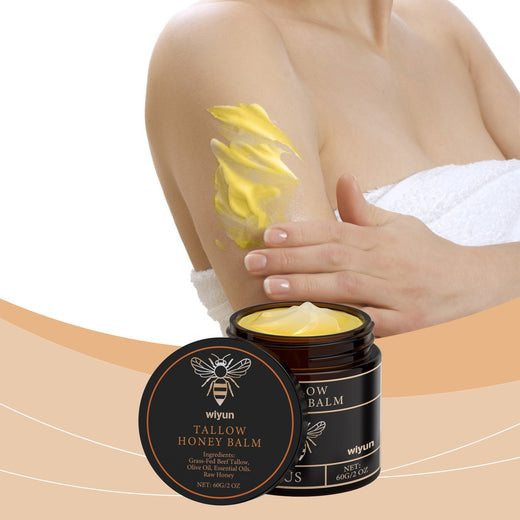 Beef Tallow Honey Cream for Deep Non-Sticky Hydration