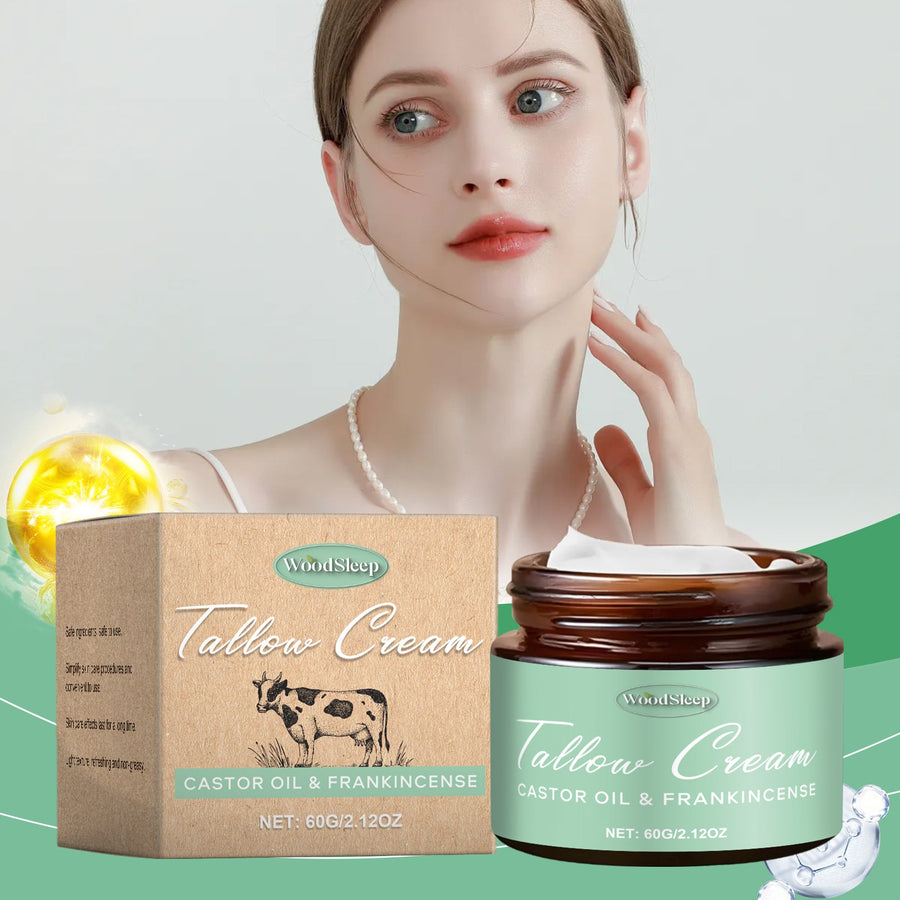 Tallow Face Cream with Castor Oil & Frankincense — Deep