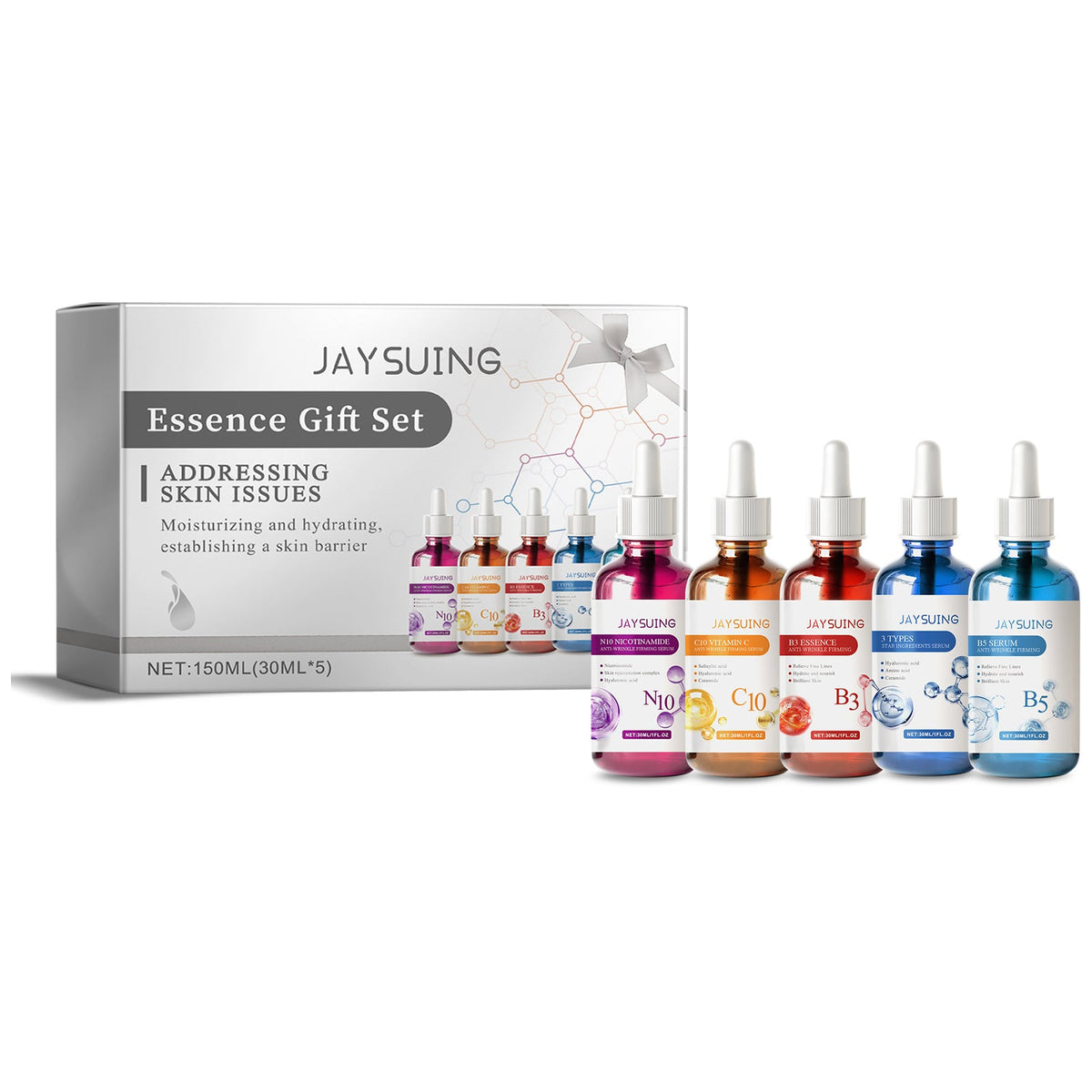 5-Piece Facial Serum Gift Box for Daily Hydration Care