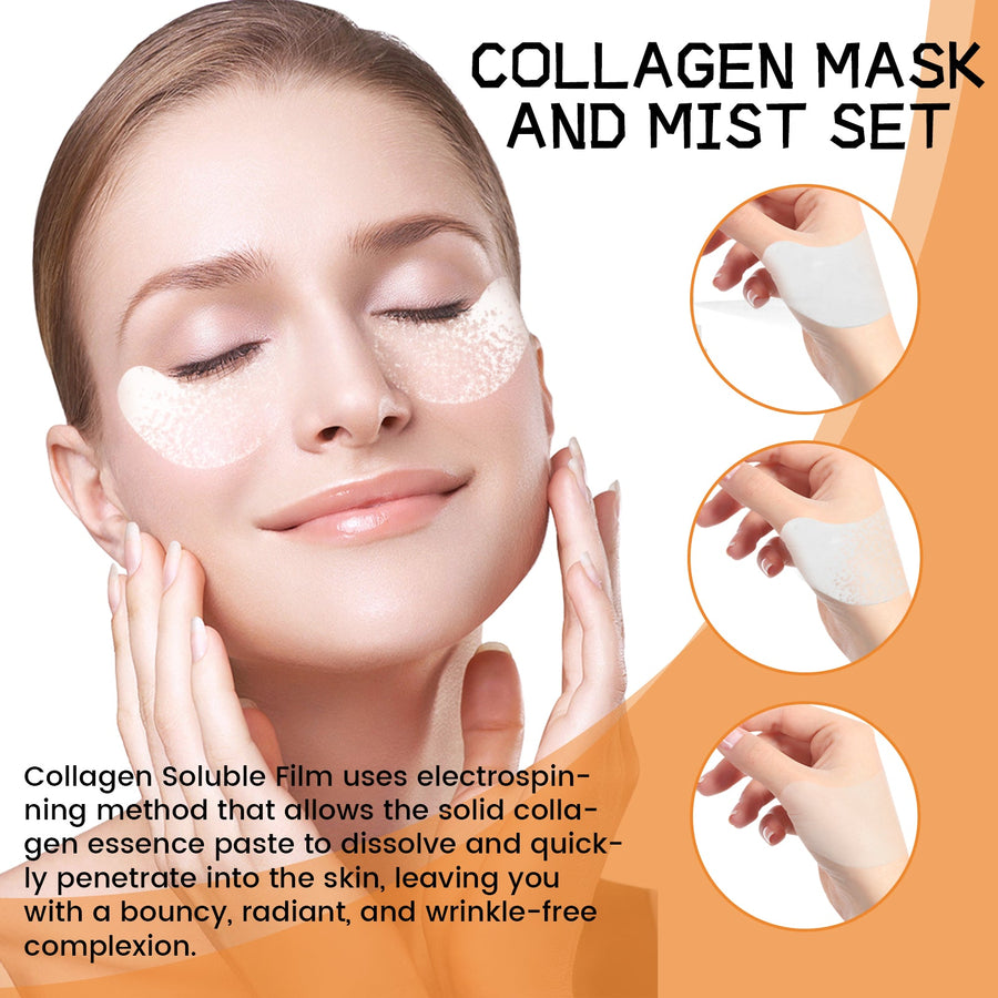 Collagen Eye Mask Spray Set for Hydrated, Smoother Skin