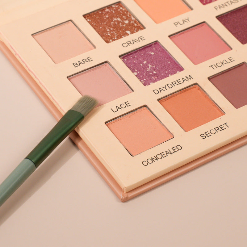 18-Shade Eyeshadow Palette for Desert-Rose Looks