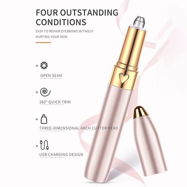 Electric Eyebrow Trimmer — 18K Gold-Plated Precision