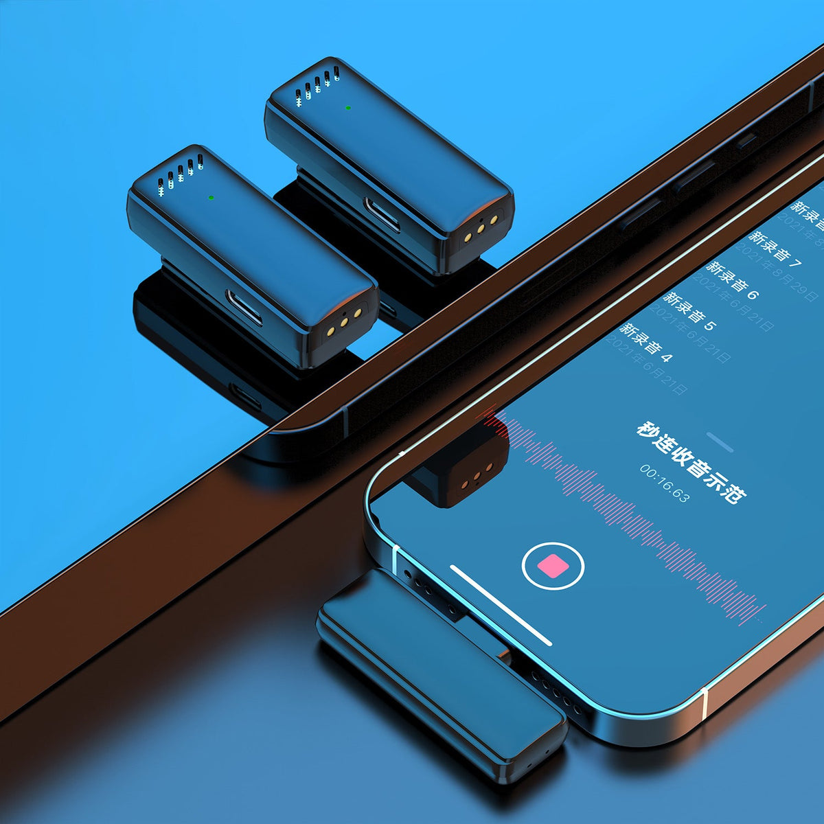 Lavalier Wireless Microphone System — AI Noise Reduction