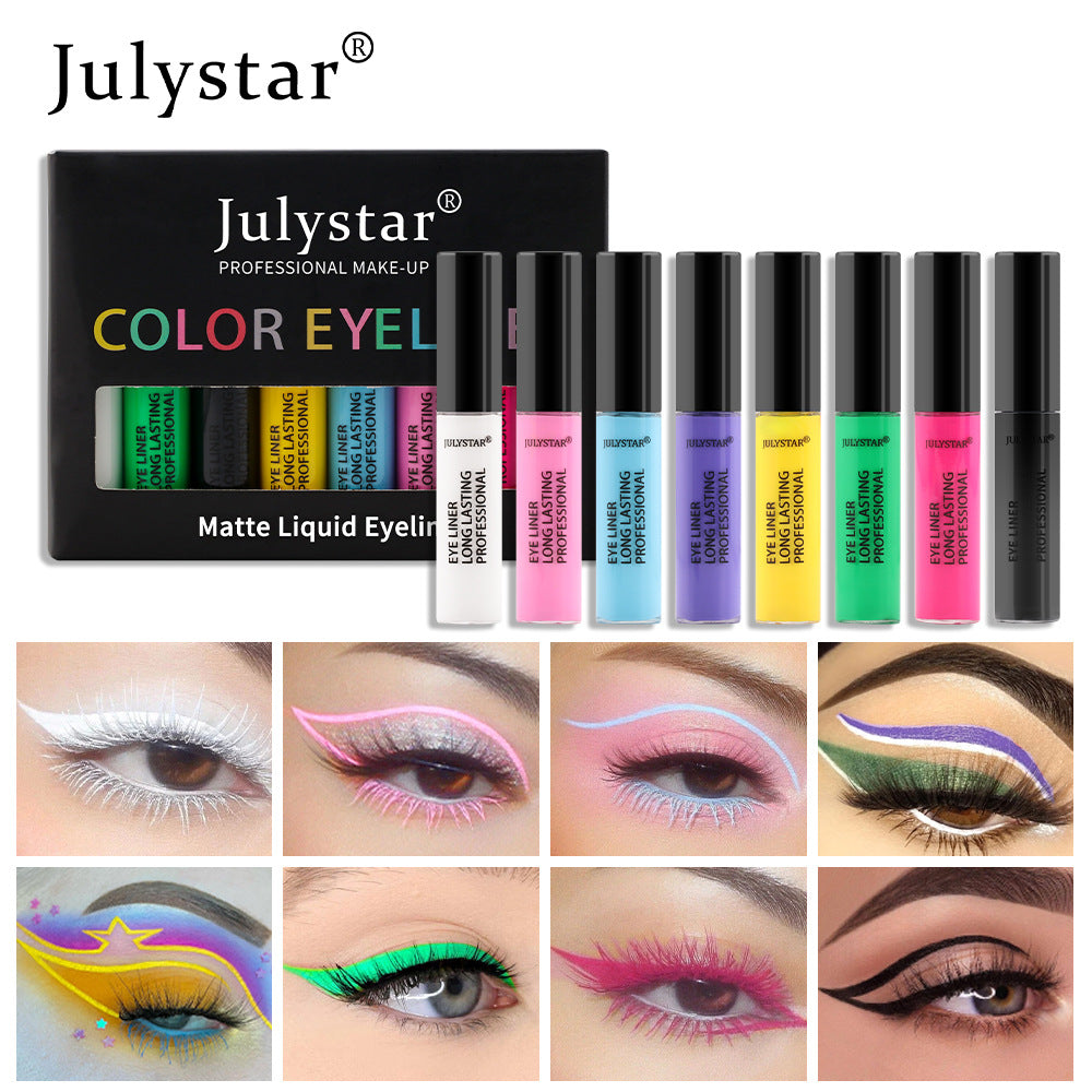 Colorful Liquid Eyeliner Set for Precise Eye Art