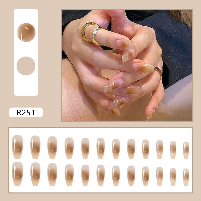 Press-On Ballet Nails for a Smudged Nude Manicure