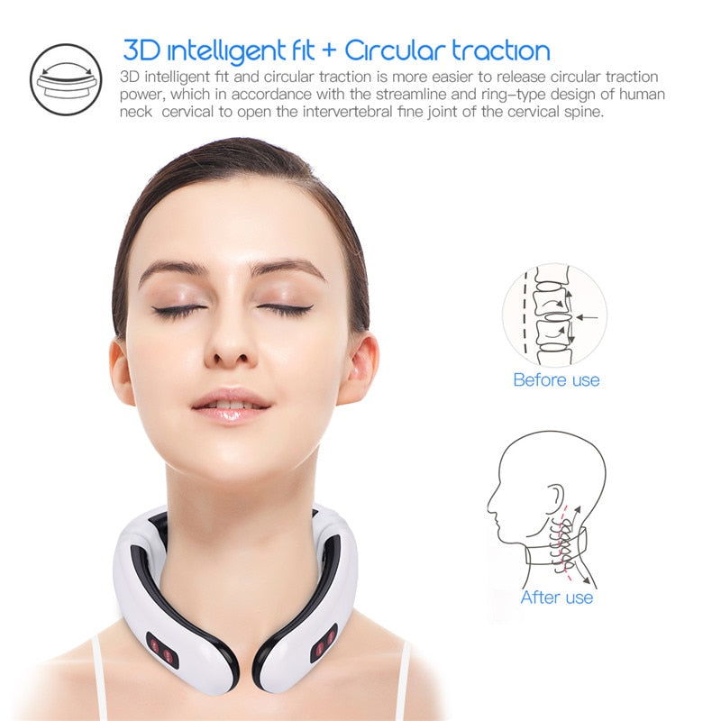 Electric Neck Massager for Hands-Free Pulse Relief Tool