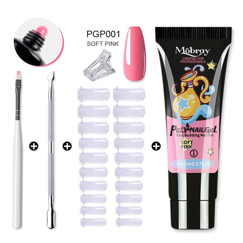 Gel Nail Extension Kit — Salon-Quality Cured Gel and Tips