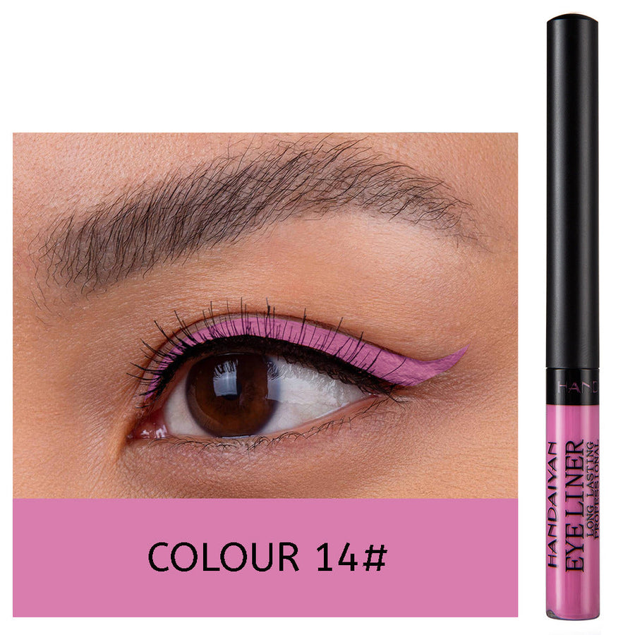 12-Color Matte Liquid Eyeliner Set for Bold Eye Looks