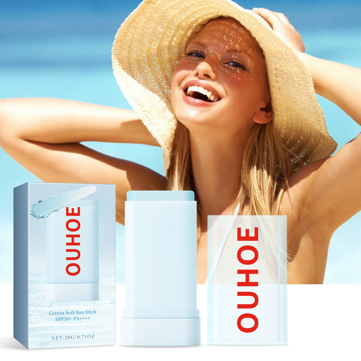 SPF 50+ Sunscreen Stick - No Sticky Residue Sun Protection
