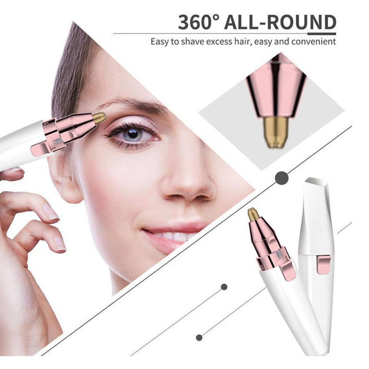 Epilator Shaver & Eyebrow Trimmer – 2‑in‑1 Rechargeable