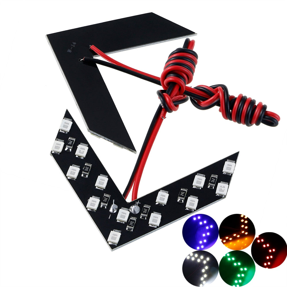 LED Mirror Turn Signals — 14 SMD Sequential Arrow, Multi-Color