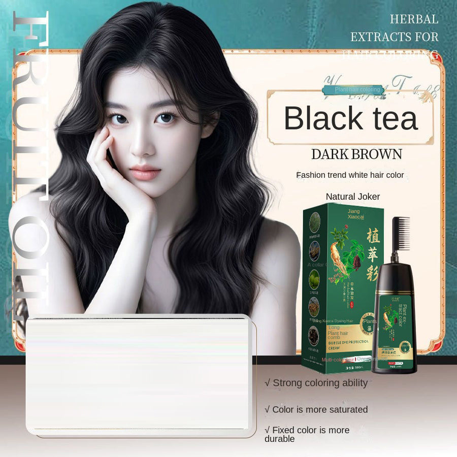 Plant Hair Dye Comb for Natural-Looking Gray Coverage