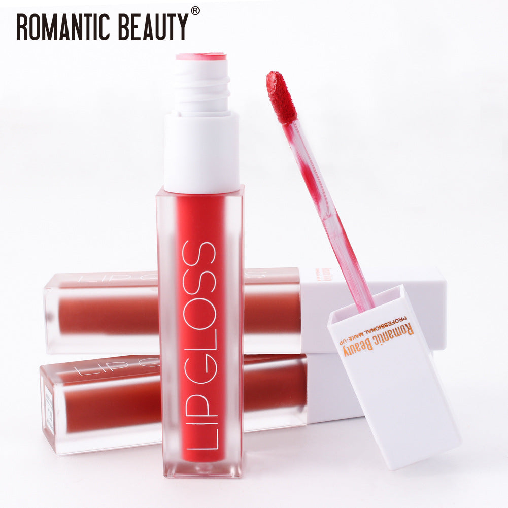 Velvet Matte Lip Gloss Non-Stick Lip Color Rich Pigment