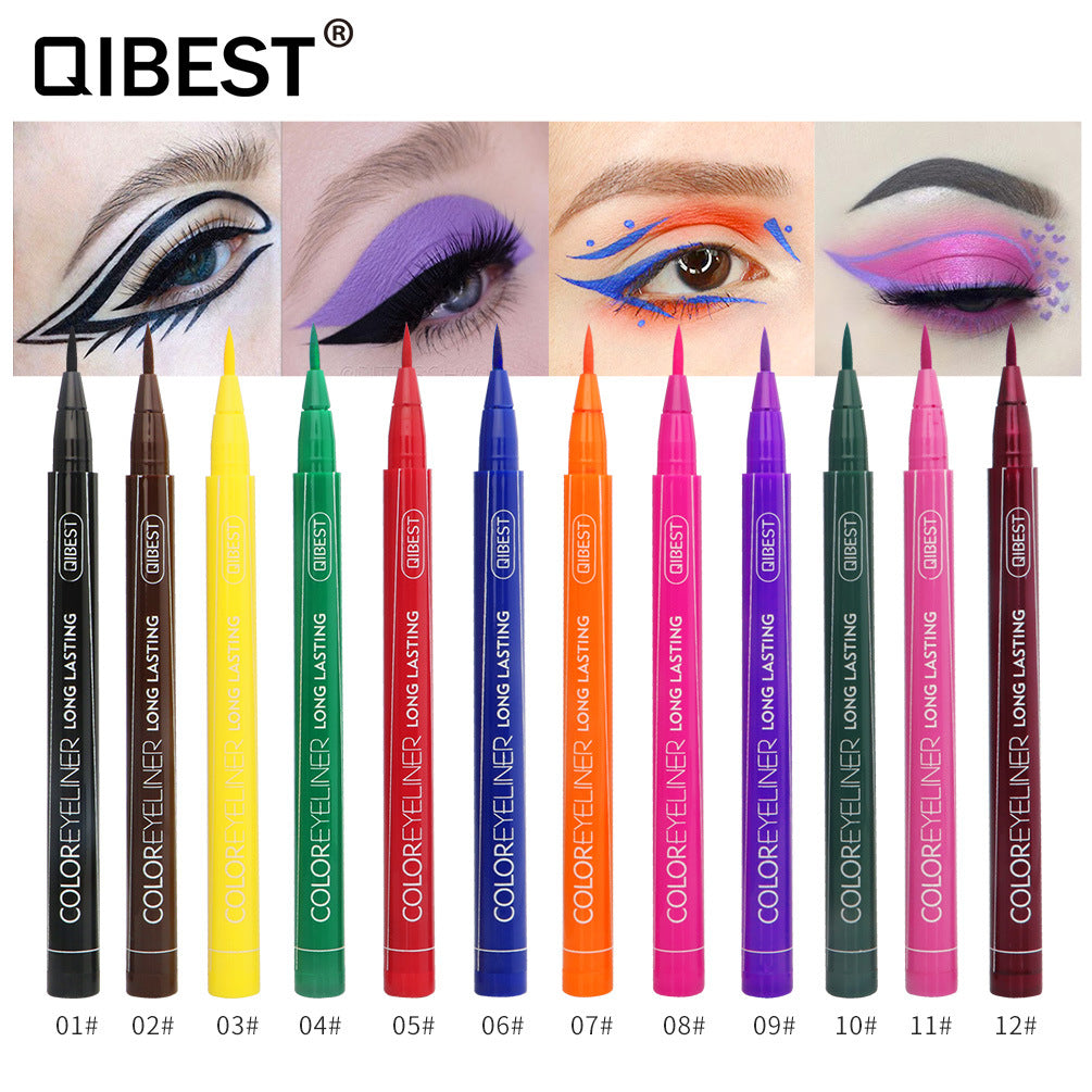 Colored Eyeliner Pens, 12 Vivid Shades for Graphic Eyes