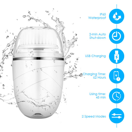 3-in-1 Facial Cleansing Brush for Gentle Deep Cleaning