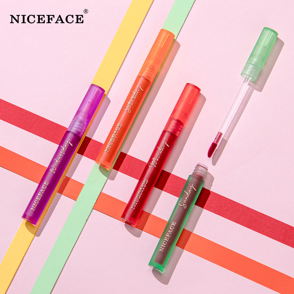 Weekly Lip Gloss Set: 7 Velvet Matte Lip Color Shades